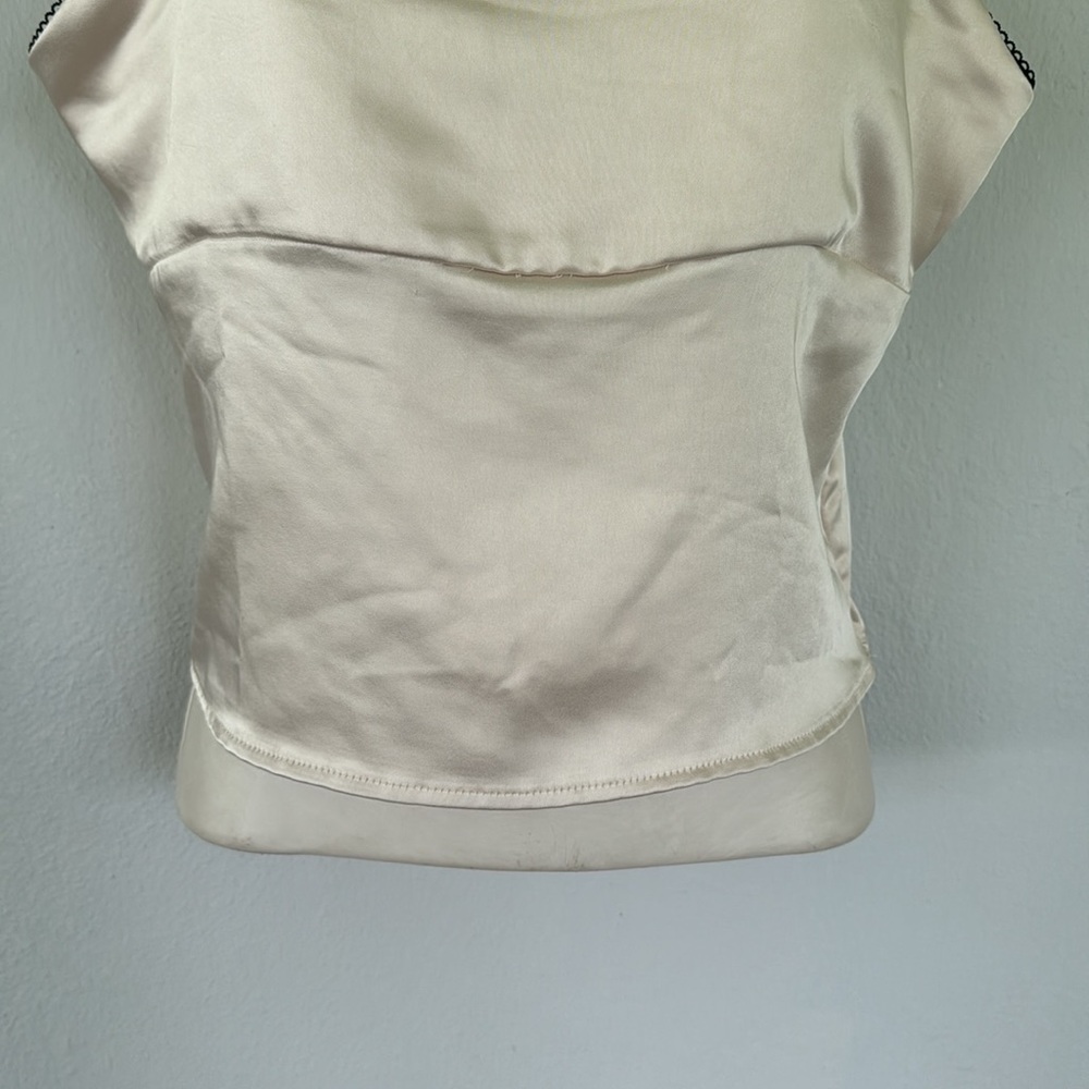 PacSun Beverly and Beck cream nude satin lace trim camisole top size medium - Picture 7 of 13